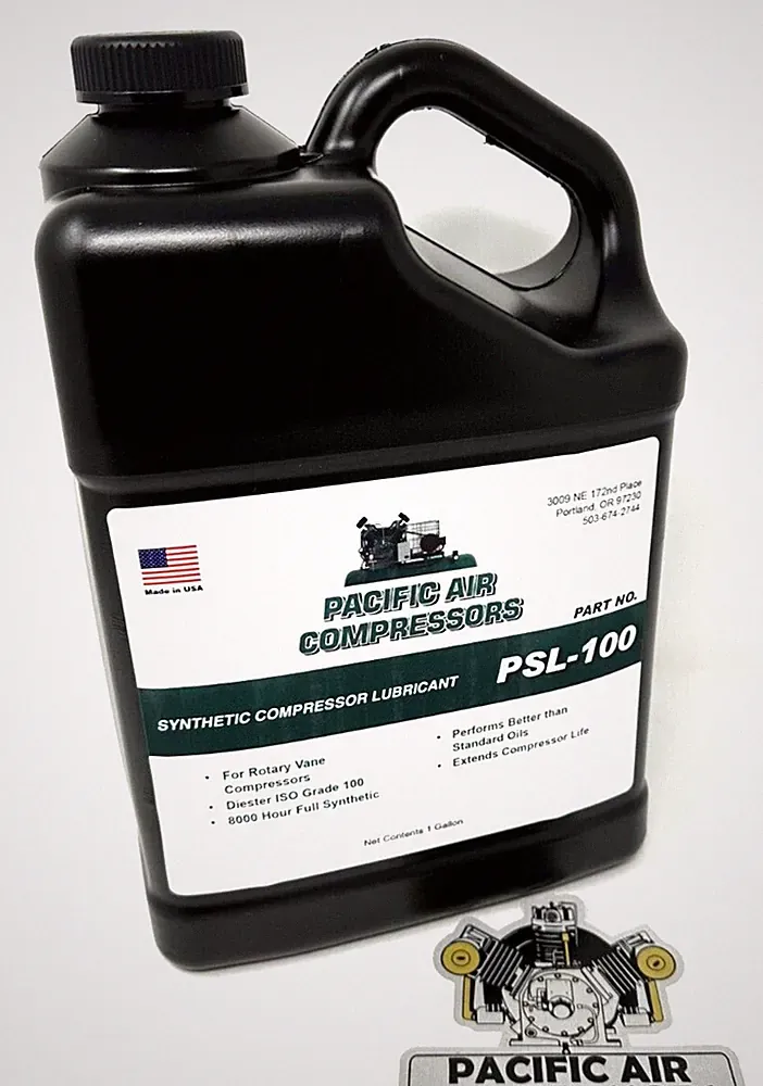 1 GALLON PSL-100 FULL SYNTHETIC RECIPROCATING AIR COMPRESSOR LUBRICANT OIL