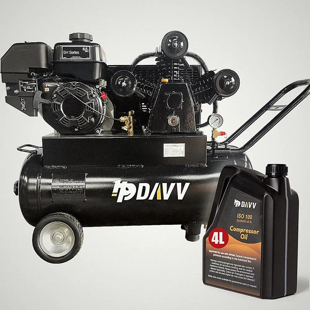 17Cfm 120 Psi 6.5 HP Gas Driven Air Compressor 20 Gallon+ 4L100% Synthetic Oil