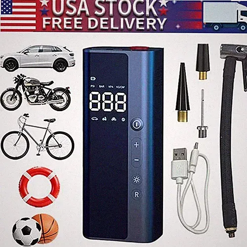 4000mAh 150psi Inflator Air Pump 35LPM Auto Tire Pump 12V Portable Power Bank