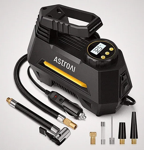 AstroAI 12V Digital Tire Inflator Air Compressor Portable Auto Shut-Off LED