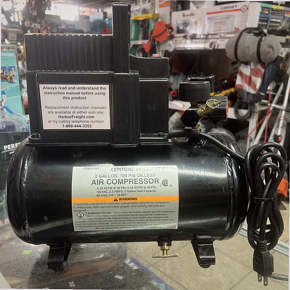 Central Pneumatic 2 Gallon 100 PSI Hot Dog Air Compressor #47407