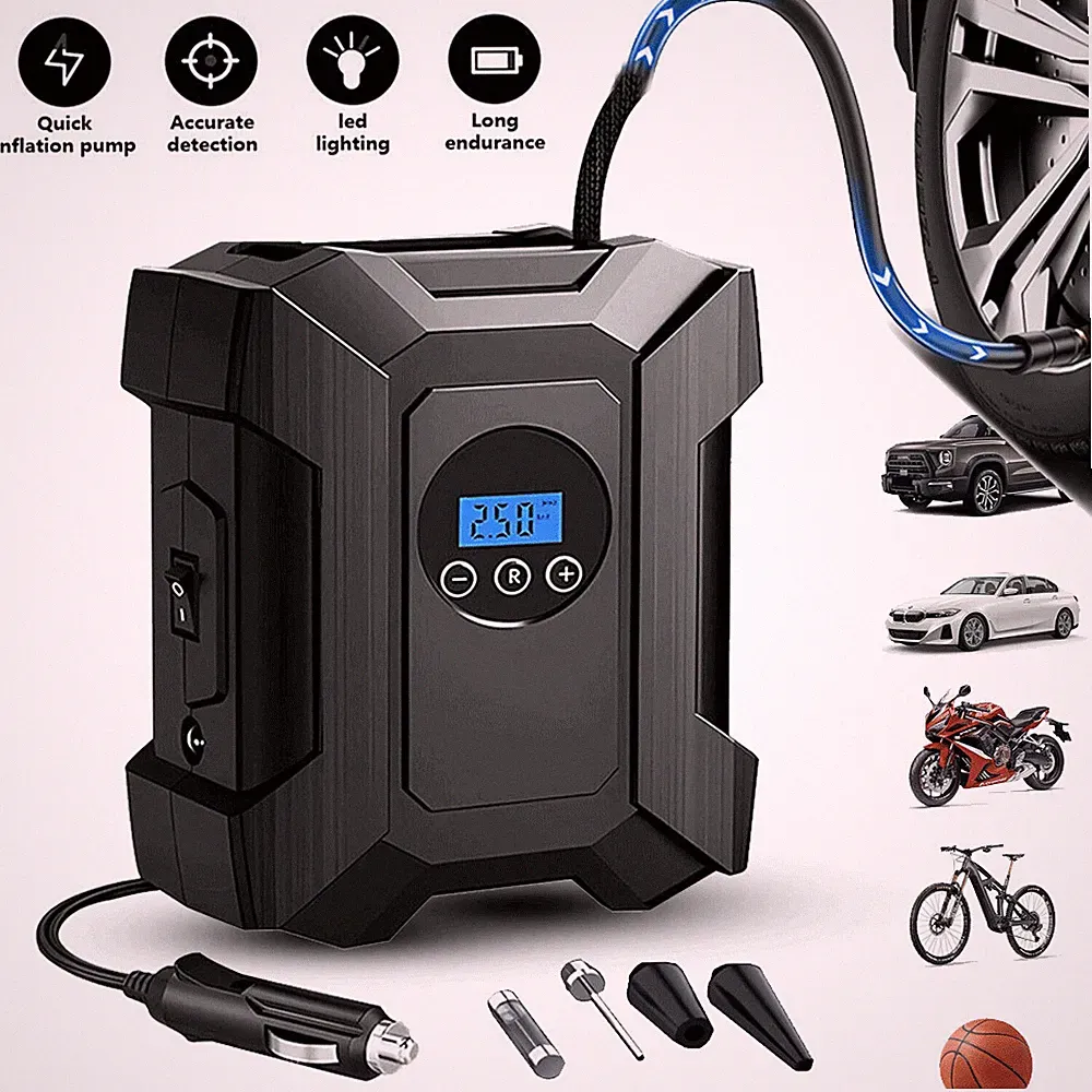Tire Inflator Car Air Pump Compressor Electric Portable Auto 12V Volt 150 PSI