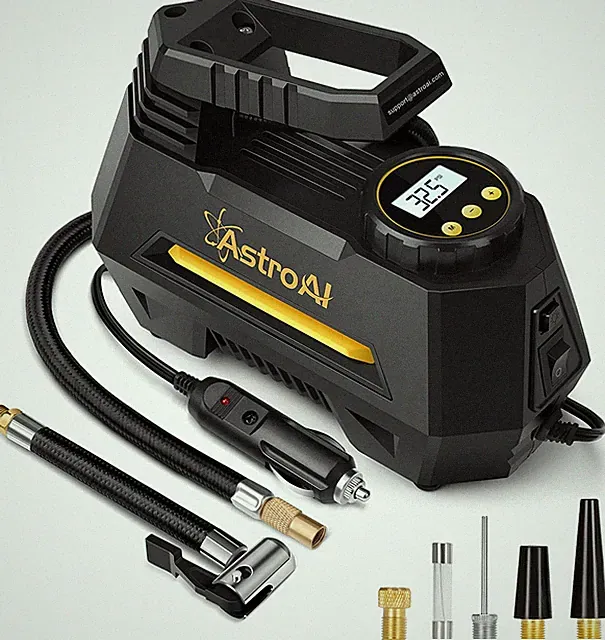 Tire Inflator - Portable Air Compressor Air Pump for Car Tire - 12V DC Auto Pump