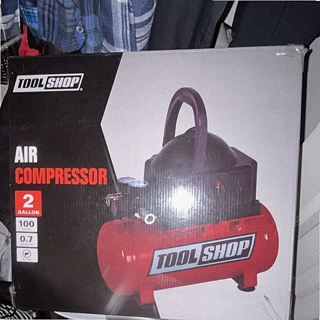Tool Shop 2 Gallon Portable Air Compressor 100 PSI Oil-Free 120V Steel Tank